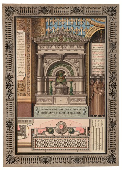 Un des trois projets pour le tombeau de Louis-Charles d