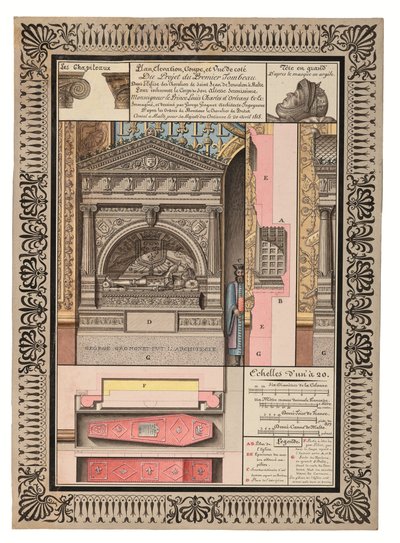Un des trois projets pour le tombeau de Louis-Charles d