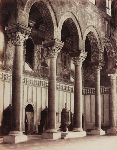 Vue intérieure de la cathédrale de Monreale, vue de la nef - Giorgio Sommer