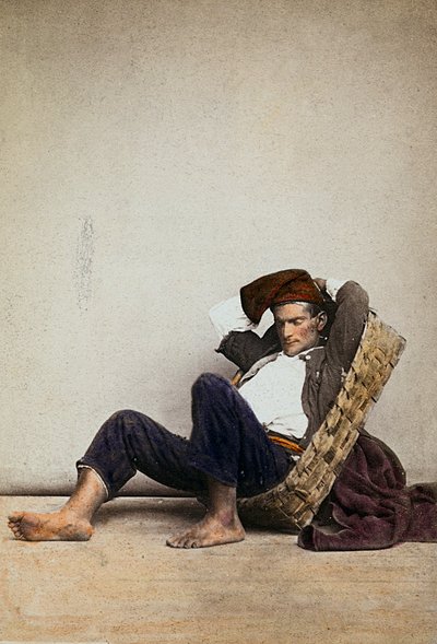 Lazzarone (mendiant sans-abri napolitain). Naples - Giorgio Sommer