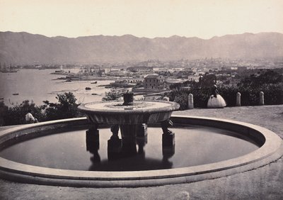 Panorama depuis la Villa Belmonte avec la fontaine. Palerme - Giorgio Sommer