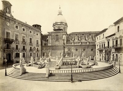Fontaine Pretoria, Palerme, Italie, photographie de Giorgio Sommer - Giorgio Sommer