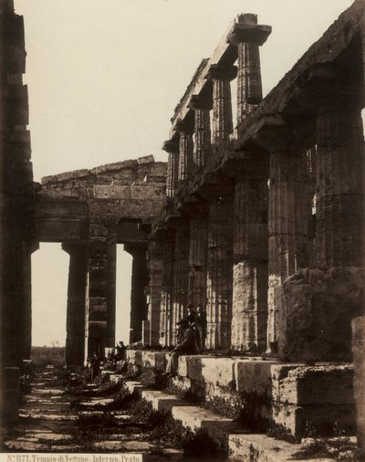 Ruines du Temple de Neptune, à Paestum - Giorgio Sommer