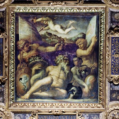 Allégorie des régions de Cortona et Montepulciano du plafond du Salone dei Cinquecento, 1565 - Giorgio Vasari