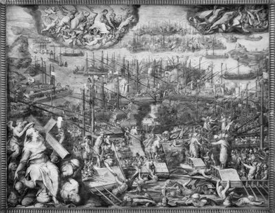 Bataille de Lépante (fresque) - Giorgio Vasari
