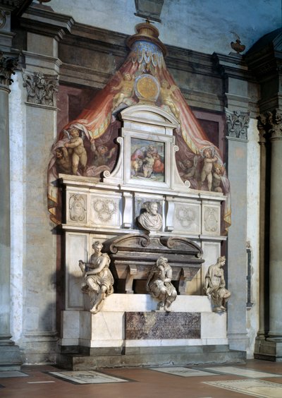 Monument funéraire en hommage au sculpteur et architecte de la Renaissance Michel-Ange - Giorgio Vasari