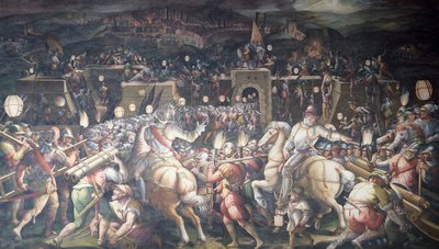 Prise du fort près du port Camollia à Sienne - Giorgio Vasari