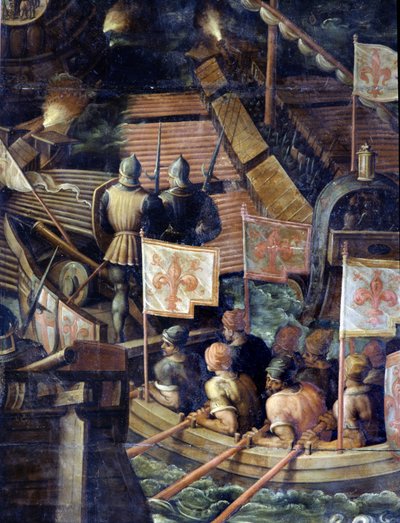 Bataille navale entre Florence et Pise (détail) - Giorgio Vasari