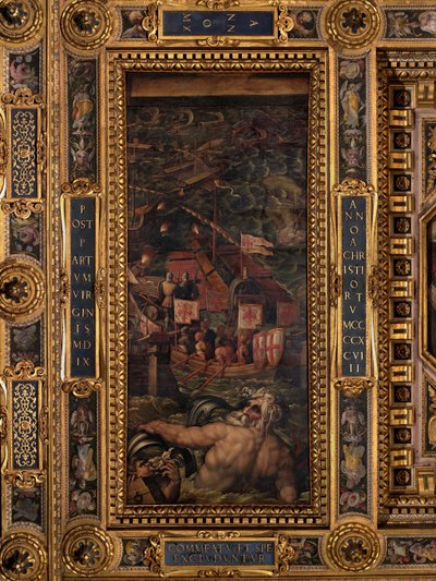 Bataille navale entre Florentins et Pisans - Giorgio Vasari