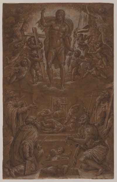 Le Christ ressuscité adoré par les saints et les anges, 1566-1568 - Giorgio Vasari