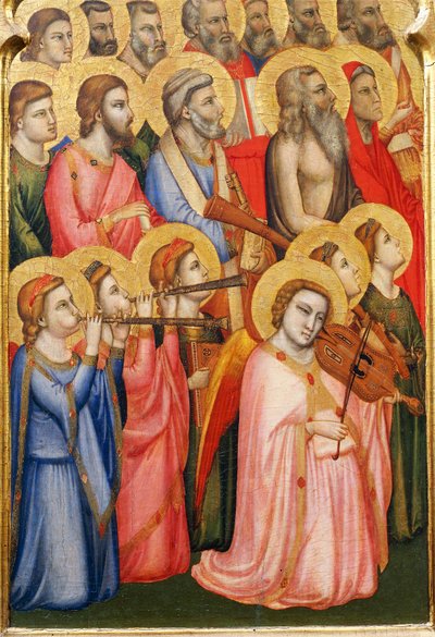 Anges jouant des instruments de musique (détail) - Giotto (c.1266 1337)