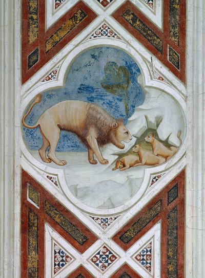 Carreau peint, symbole de la résurrection de Jésus-Christ (détail) - Giotto (c.1266 1337)