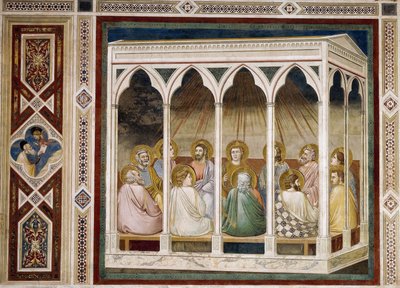 Pentecôte, Détail de la Vie et Passion du Christ, par Giotto - Giotto (c.1266 1337)