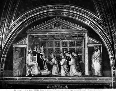 Le pape Innocent III (1160-1216) approuvant la règle - Giotto (c.1266 1337)