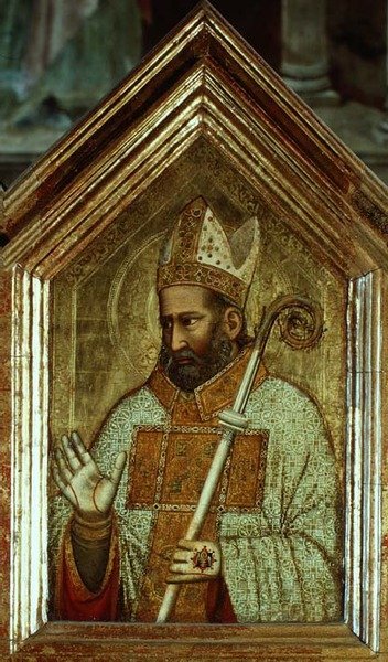 Saint du polyptyque de Sainte Réparate (panneau central droit) (détail) - Giotto (c.1266 1337)