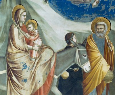La Fuite en Égypte, détail de La Vie et la Passion du Christ, par Giotto - Giotto (c.1266 1337)