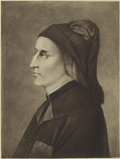 Dante Alighieri (photogravure) - Giotto di Bondone