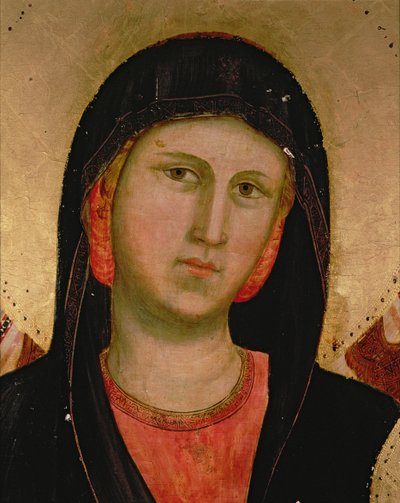 Madonna, de Madonna et Enfant en Trône (détail) - Giotto di Bondone