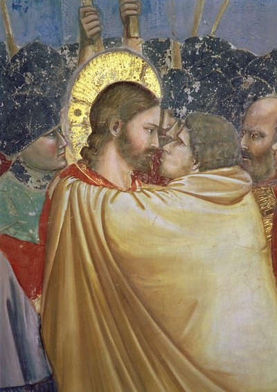La Trahison du Christ, détail du baiser (détail) - Giotto di Bondone