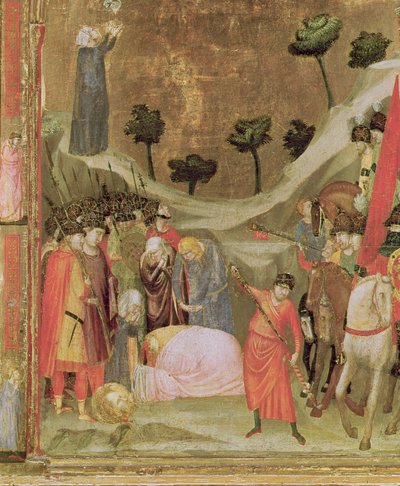 Le martyre de Saint Paul, panneau droit du triptyque Stefaneschi, vers 1320 (tempera sur panneau) (détail) - Giotto di Bondone