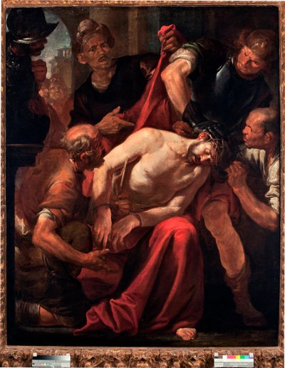 La Dérision du Christ (Jésus moqué par les soldats) Peinture de Gioacchino Assereto (1600-1649) 17ème siècle Gênes, Musei di Strada Nuova - Giovacchino Assereto