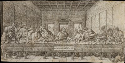 La Cène, avec un épagneul, vers 1500 - Giovan Pietro Birago