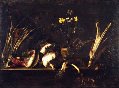 Nature morte avec légumes - Giovanni Battista Ruoppolo or Ruopolo