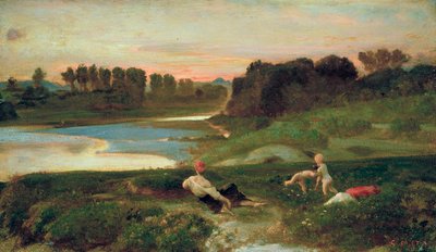 Après-midi aux Cascine - Giovanni (1826 1903) Costa