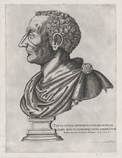 Speculum Romanae Magnificentiae : Buste de Tite-Live, 1582 - Giovanni Ambrogio Brambilla