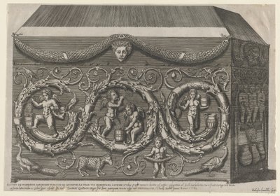 Speculum Romanae Magnificentiae: Sarcophage décoré avec arabesques, 1582 - Giovanni Ambrogio Brambilla