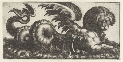 Phoque ailé avec une sorte de selle sur le dos - Giovanni Andrea Maglioli