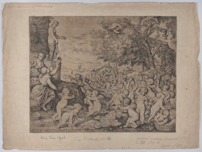 Putti devant une statue de Vénus, d
