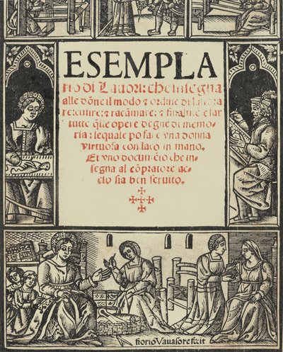 Esemplario di Lauori..., page de titre recto, 1er août 1532 - Giovanni Andrea Vavassore