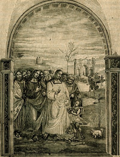 Multiplication des pains et des poissons, fresque de Sodoma (1477-1549), réfectoire de Sant