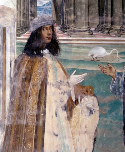 Saint Benoît répare un tamis cassé (détail) - Giovanni Antonio Bazzi Sodoma