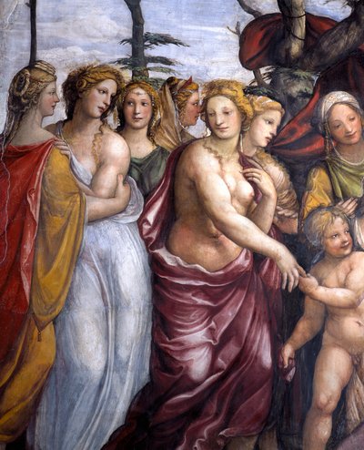 La Sala delle Nozze di Alessandro e Rossana (détail) des filles de Darius III - Giovanni Antonio Bazzi Sodoma