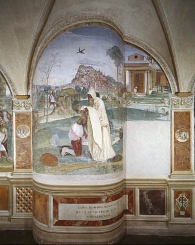 Le moine Romano donne à Benoît l