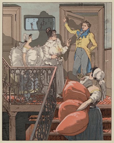 Scène de La Dame de Gai-Fredon, par Quatrelles (Ernest L
