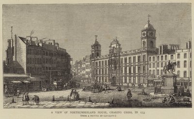 Vue de Northumberland House, Charing Cross, en 1753 - Giovanni Antonio Canal