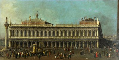 La bibliothèque et la Piazzetta, Venise, vue vers l