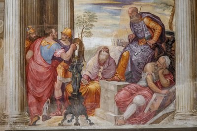 Détail de La Clémence de Scipion, Salle de la cheminée, c.1560-65 - Giovanni Antonio Fasolo
