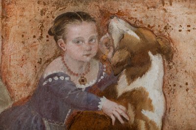 Petite fille et chien (détail) - Giovanni Antonio Fasolo