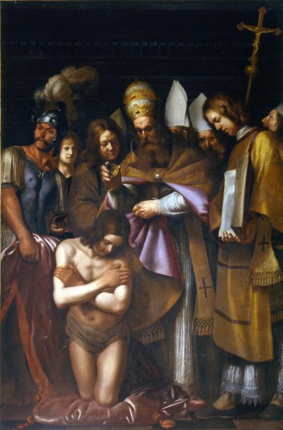 Le Baptême de Constantin, premier tiers du XVIIe siècle - Giovanni Antonio Galli