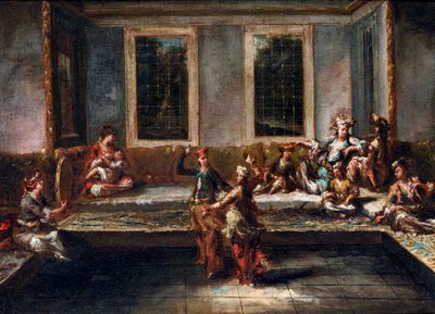 Couple dansant dans le harem - Giovanni Antonio Guardi