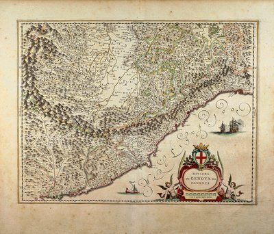 Carte de la région de Ligurie occidentale, par Giovanni Antonio Magini - Giovanni Antonio Magini