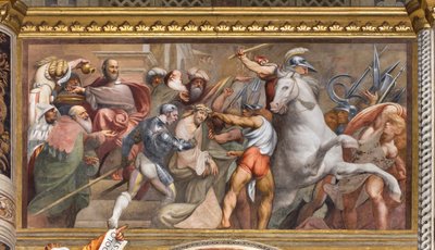 Allée centrale, troisième travée sud, montée au Calvaire, Il Pordenone - Giovanni Antonio Pordenone