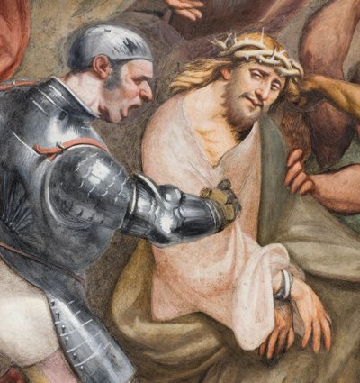 Nef centrale, Troisième travée sud, Montée au Calvaire, Il Pordenone - Giovanni Antonio Pordenone