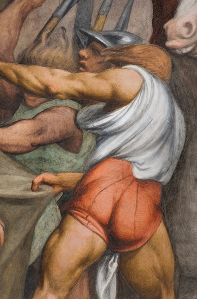 Nef centrale, troisième travée sud, Montée au Calvaire, Il Pordenone - Giovanni Antonio Pordenone