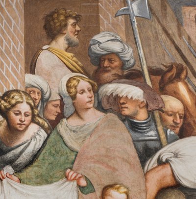 Nef centrale, deuxième travée sud, Jésus tombe sous la croix, Il Pordenone - Giovanni Antonio Pordenone