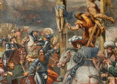 Contrefaçade, IL Pordenone, Crucifixion 1520-21, (détail) - Giovanni Antonio Pordenone